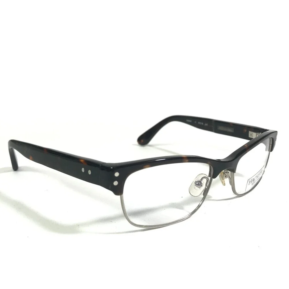 Hackett Eyeglasses Frames HEB067 11 Tortoise Silver Rectangular 53-18-145